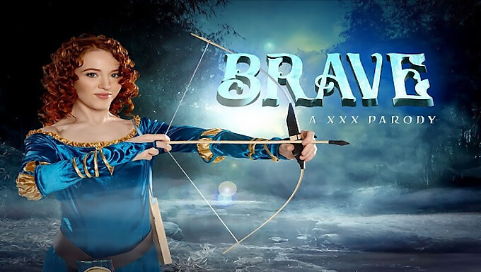 Modig Prinsessa Merida Söker Upp En Stor Kuk I Virtuell Verklighet Cosplay